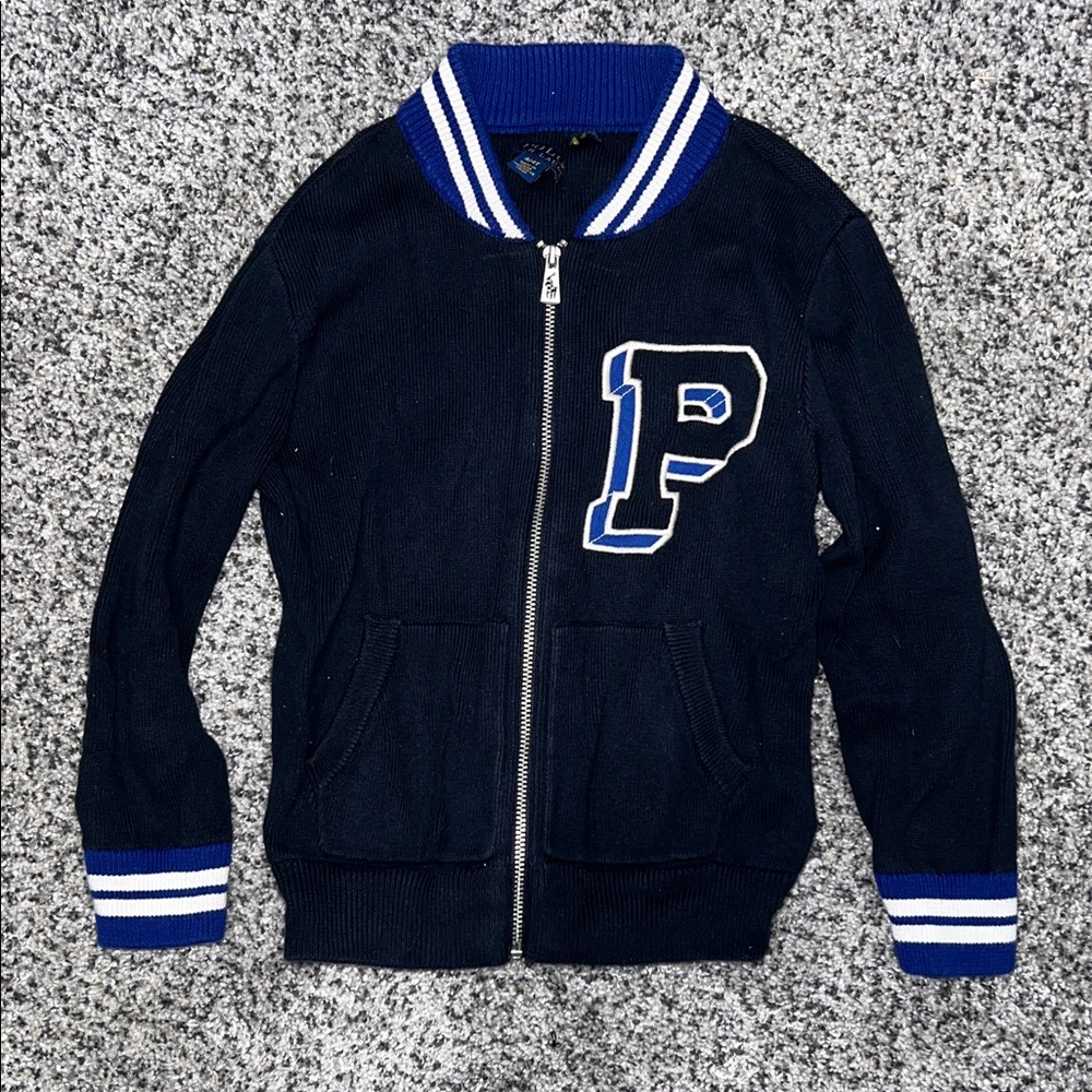 Ralph Lauren Polo Zip Up Sweater Navy and Blue 4/4T